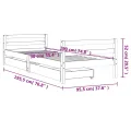 Cadre de lit d'enfants tiroirs blanc 90x190 cm bois pin massif