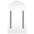 Armoire de bain à miroir avec LED arquée noir 42x13x70 cm