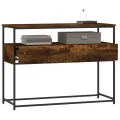 Table console chêne fumé 100x40x75 cm bois d'ingénierie