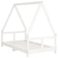 Cadre de lit pour enfant blanc 80x160 cm bois de pin massif