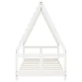 Cadre de lit pour enfant blanc 80x160 cm bois de pin massif