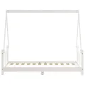 Cadre de lit pour enfant blanc 80x160 cm bois de pin massif