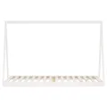 Cadre de lit pour enfants blanc 90x200 cm bois de pin massif