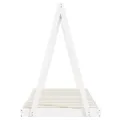 Cadre de lit pour enfants blanc 90x200 cm bois de pin massif