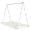 Cadre de lit pour enfants blanc 90x200 cm bois de pin massif