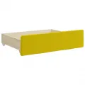 Tiroirs de lit 2 pcs jaune bois d'ingénierie et velours