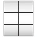 Miroir mural noir 50x60 cm rectangulaire fer