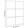 Miroir mural noir 50x60 cm rectangulaire fer