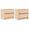 Tables de chevet 2 pcs 40x31x35,5 cm bois de pin massif
