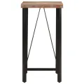 Table de bar 55x55x107 cm bois massif de récupération et fer