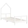 Cadre de lit pour enfants blanc 80x200 cm bois de pin massif