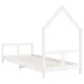 Cadre de lit pour enfants blanc 80x200 cm bois de pin massif