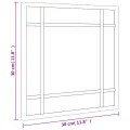 Miroir mural noir 30x30 cm carré fer