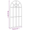Miroir mural noir 30x60 cm arche fer