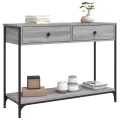Table console sonoma gris 100x34,5x75 cm bois d'ingénierie