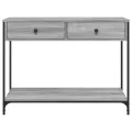 Table console sonoma gris 100x34,5x75 cm bois d'ingénierie