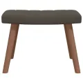 Chaise de relaxation avec repose-pied Gris foncé Velours