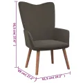 Chaise de relaxation avec repose-pied Gris foncé Velours