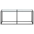 Table console Marbre blanc 180x35x75,5 cm Verre trempé