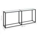 Table console Marbre blanc 180x35x75,5 cm Verre trempé