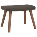 Chaise à bascule avec repose-pied Gris foncé Velours