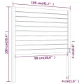 Tête de lit 106x4x100 cm Bois massif de pin