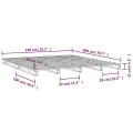 Lit de palette 140x200 cm bois de pin massif