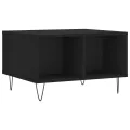 Table basse Noir 60x50x36,5 cm Bois d'ingénierie