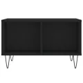 Table basse Noir 60x50x36,5 cm Bois d'ingénierie