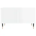 Table basse Blanc brillant 60x50x36,5 cm Bois d'ingénierie