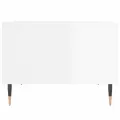 Table basse Blanc brillant 60x50x36,5 cm Bois d'ingénierie