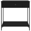 Table console noir 75x34,5x75 cm bois d'ingénierie