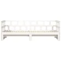 Lit de jour avec lit gigogne blanc 90x190 cm bois de pin massif