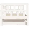 Lit de jour avec lit gigogne blanc 90x190 cm bois de pin massif