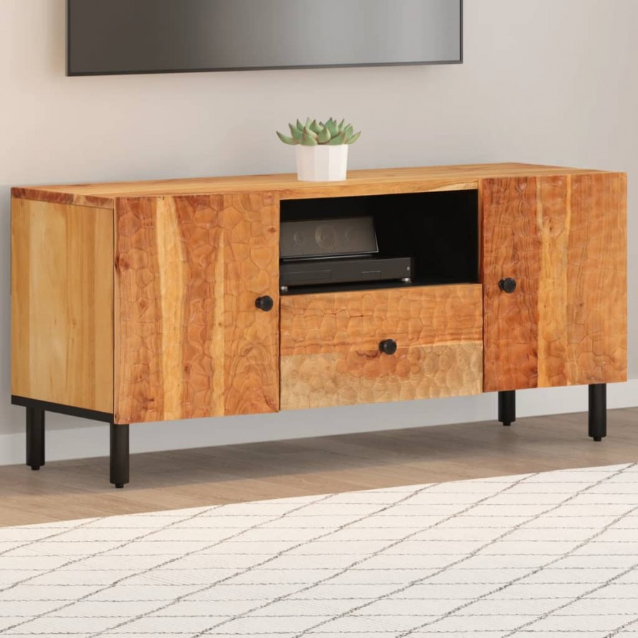 Meuble TV 105x33x46 cm Bois d'acacia massif