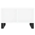 Table basse Blanc 60x50x36,5 cm Bois d'ingénierie
