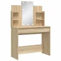 Coiffeuse avec lumières LED chêne sonoma 96x40x142 cm