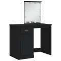 Coiffeuse avec lumières LED noir 90x42x132,5cm