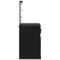 Coiffeuse avec lumières LED noir 90x42x132,5cm