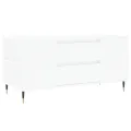 Table basse blanc 102x44,5x50 cm bois d'ingénierie