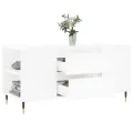 Table basse blanc 102x44,5x50 cm bois d'ingénierie