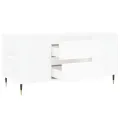 Table basse blanc 102x44,5x50 cm bois d'ingénierie