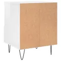 Table de chevet Blanc brillant 40x35x50 cm Bois d’ingénierie