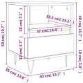 Table de chevet Blanc brillant 40x35x50 cm Bois d’ingénierie