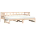 Lit de jour avec lit gigogne 80x200 cm bois de pin massif