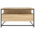Table basse chêne sonoma 80x80x45 cm bois d'ingénierie