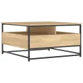 Table basse chêne sonoma 80x80x45 cm bois d'ingénierie