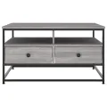 Table basse sonoma gris 80x80x45 cm bois d'ingénierie