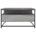 Table basse sonoma gris 80x80x45 cm bois d'ingénierie