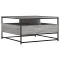 Table basse sonoma gris 80x80x45 cm bois d'ingénierie
